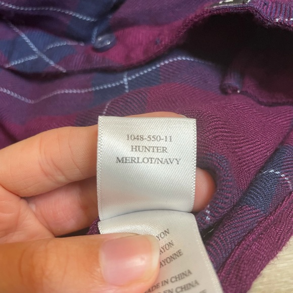 Rails hunter plaid flannel merlot and navy - Picture 4 of 6